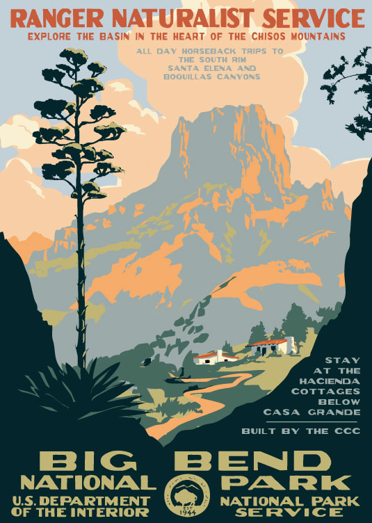 Poster by Doug Leen and Brian Maebius done in the style of the WPA posters of the 1930's. 
