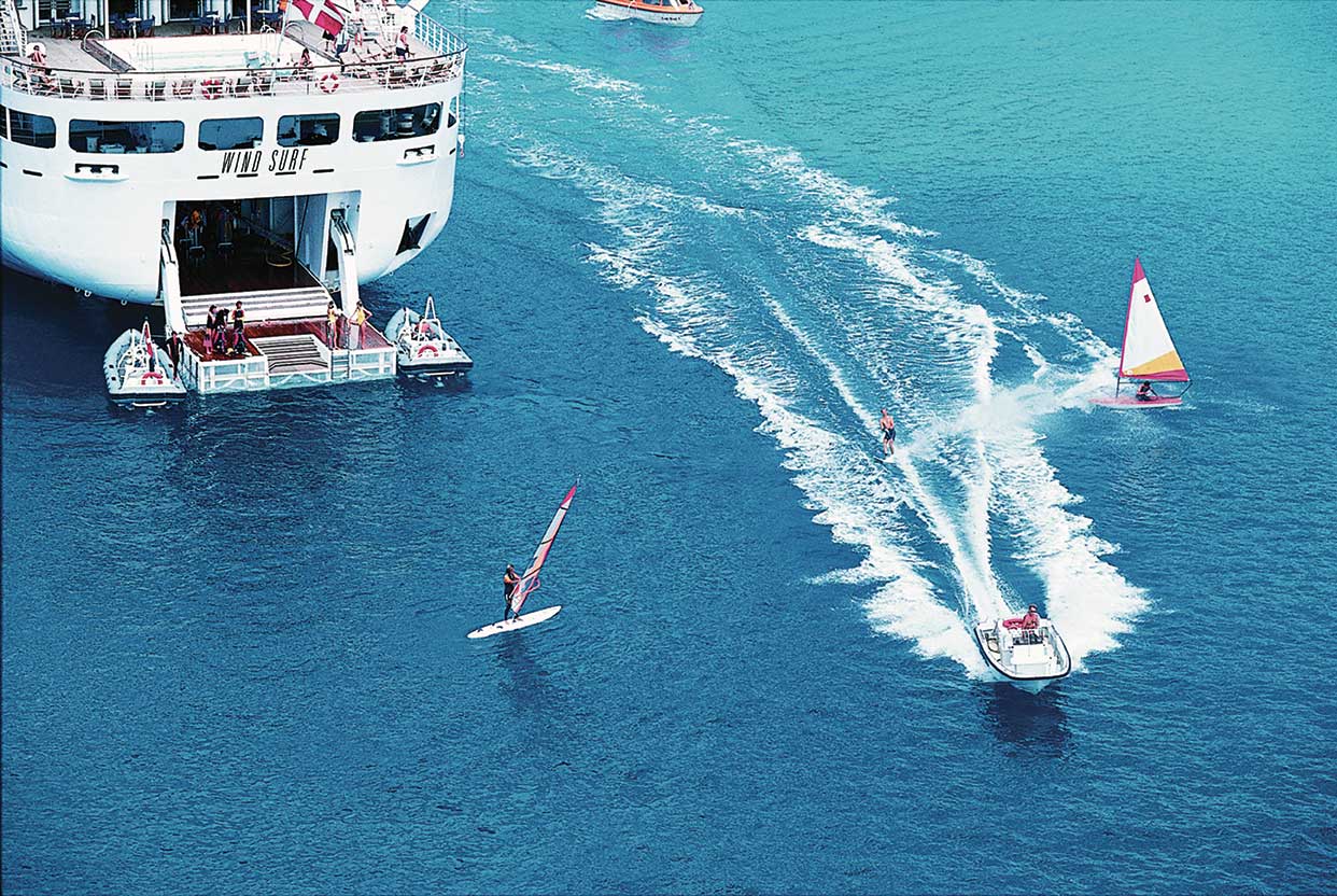 Windstar cruises windsurf with its marina platform open