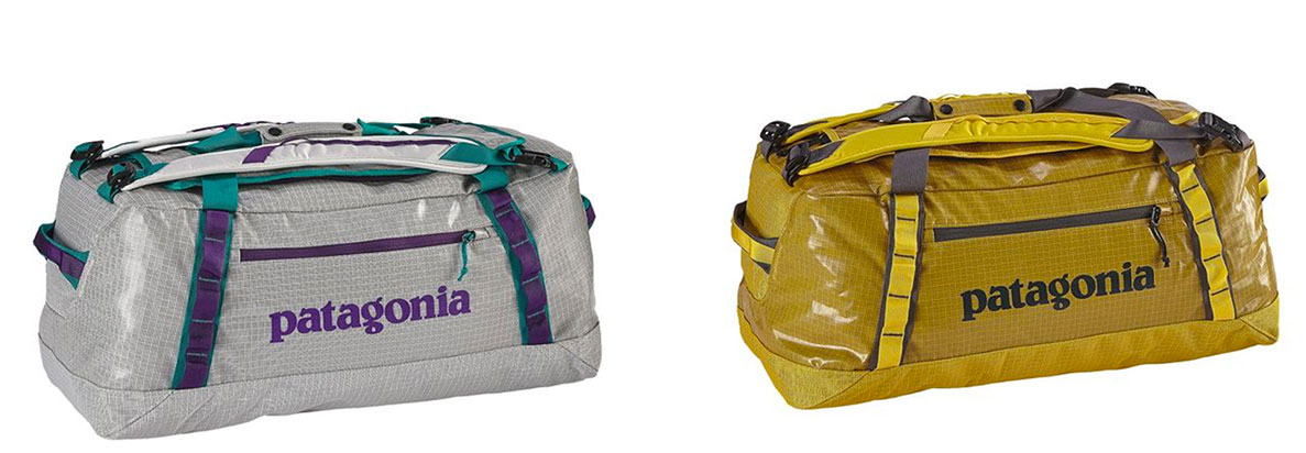 Patagonia Black Hole Duffel bags in the 60L size.