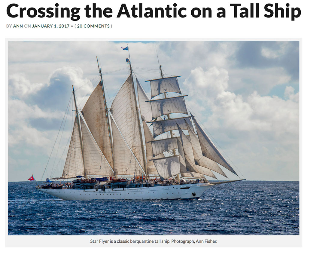 Article about my westbound Atlantic crossing on Star Flyer.