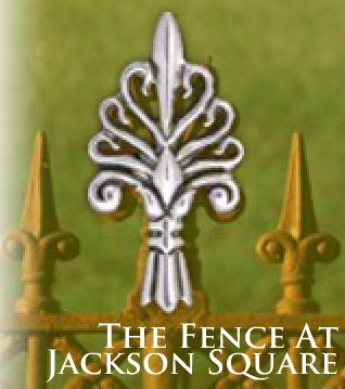 The fence around Jackson Square 