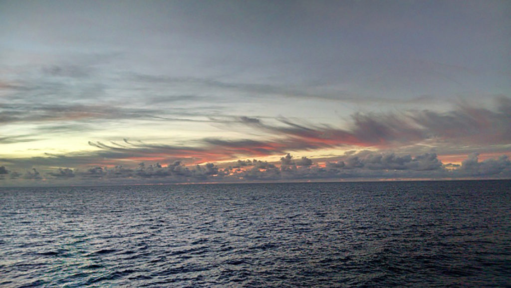 Sunrise on the Atlantic Ocean. Photograph: Bill Palmer.