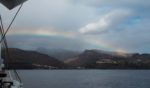 Rainbow sailing into La Gomera