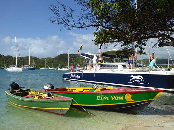 Shadowfax Catamaran in Grenada. Photograph, Ann Fisher.