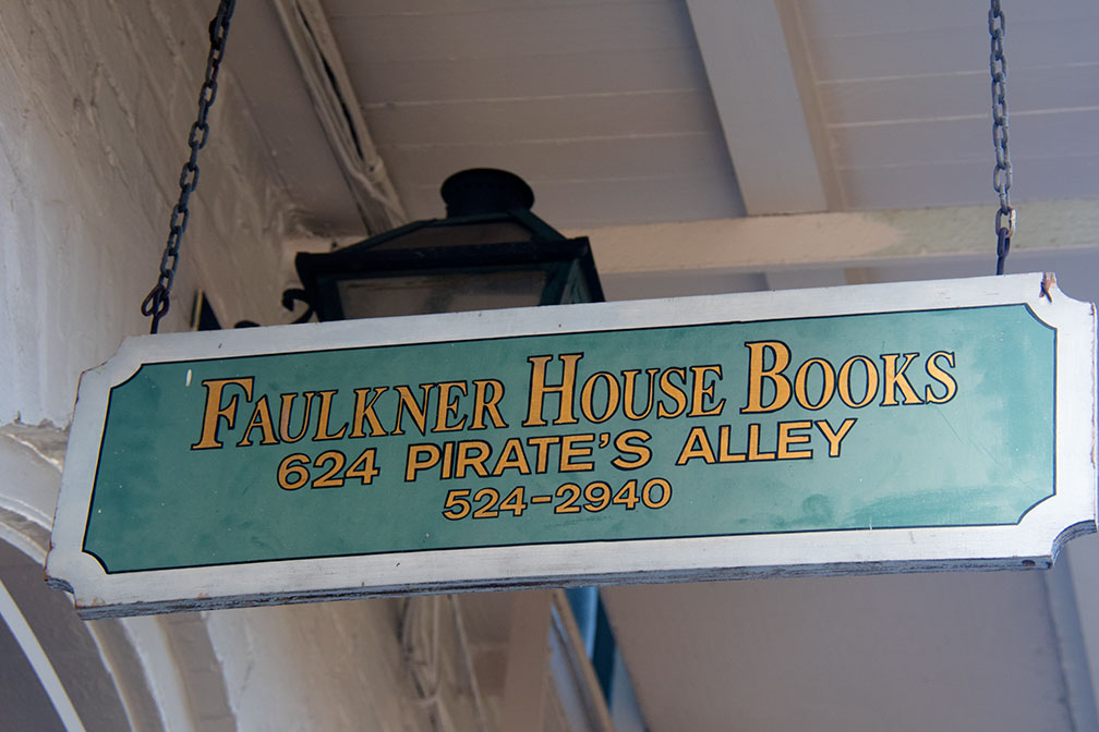 Faulkner House Books sign