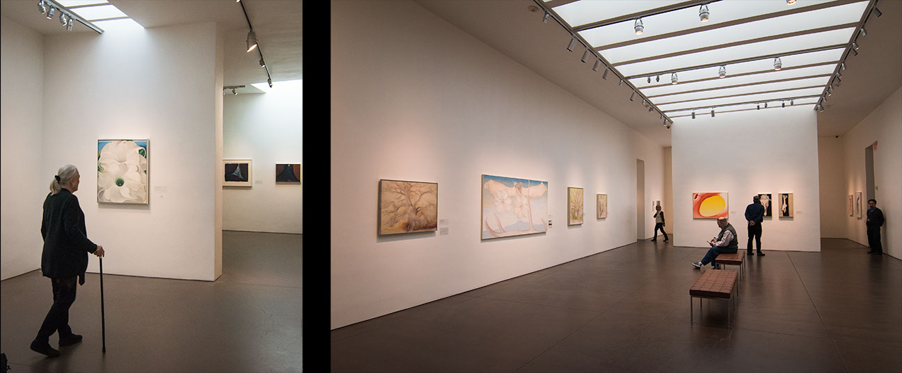 Two galleries at the Georgia O'Keeffe Museum