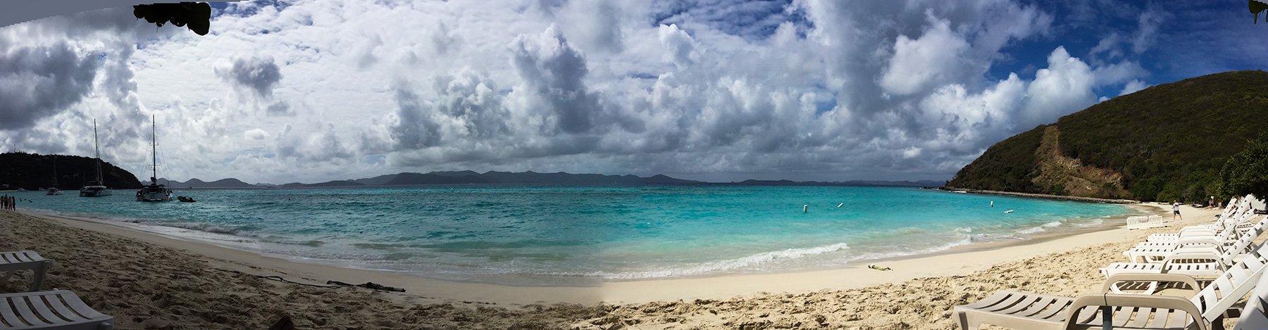 White Bay on Jost Van Dyke. During a caribbean cruise on Windstar's Wind Surf ship