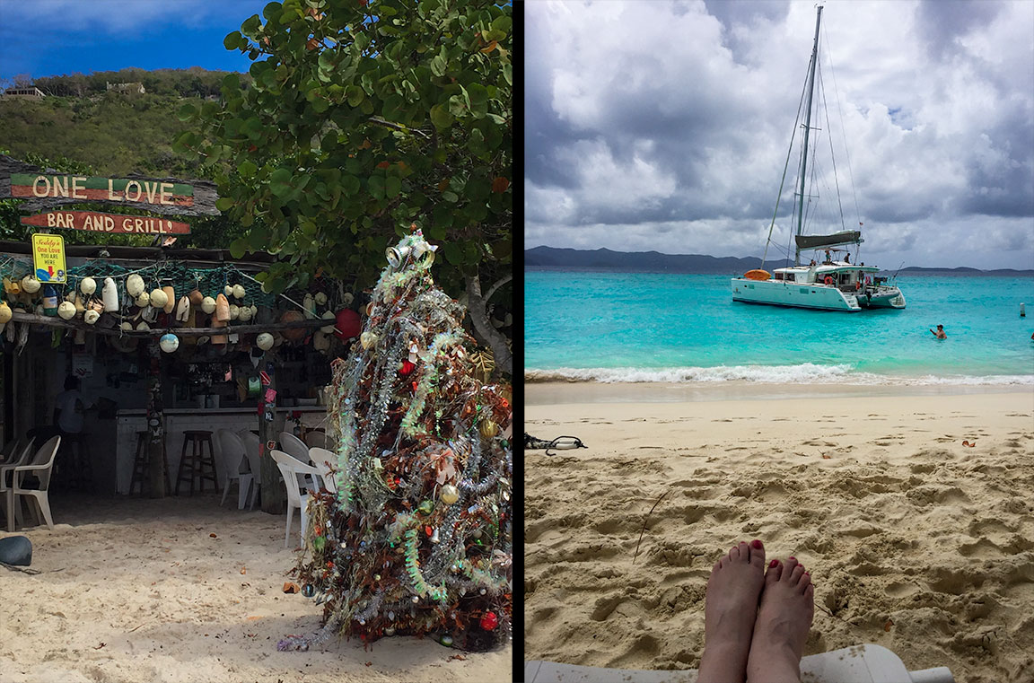 One Love Bar on Jost Van Dyke -- part of a Wind Surf Caribbean Cruise review