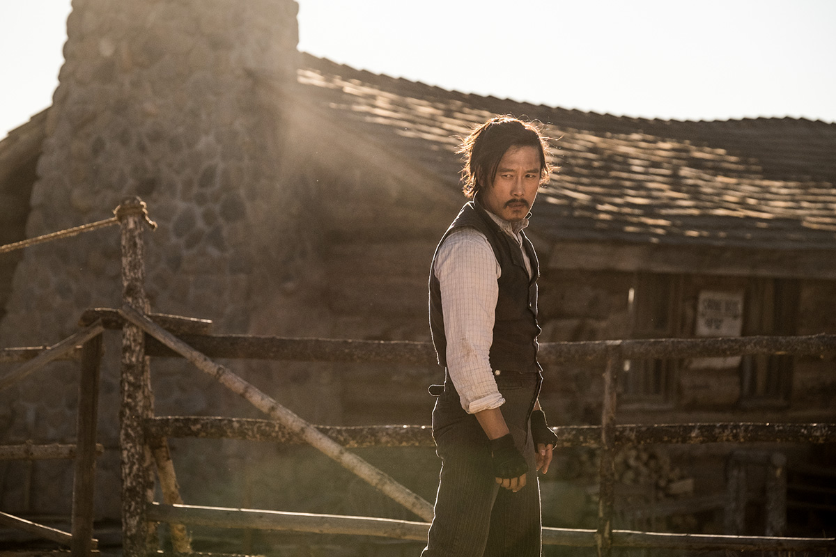 Byung-hun Lee at the Ghost Ranch City Slickers Cabin. Magnificent 7 film.