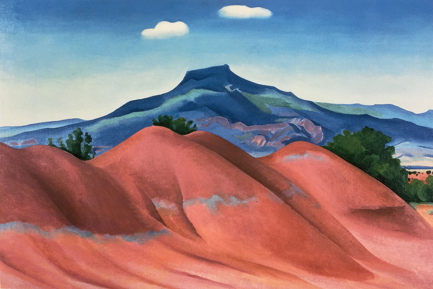 Red Hills with Pedernal, White Clouds. 1936. Georgia O'Keeffe.