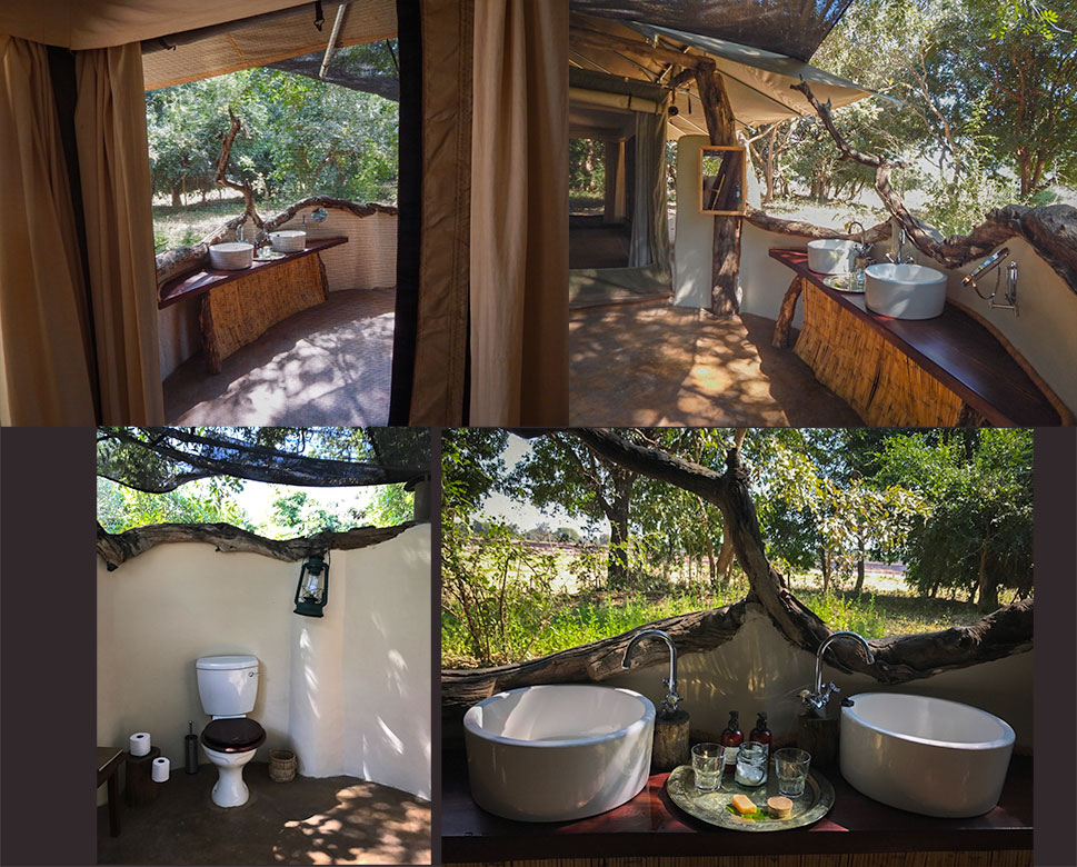 Bathrooms at Robin Pope Safaris Tena Tena camp