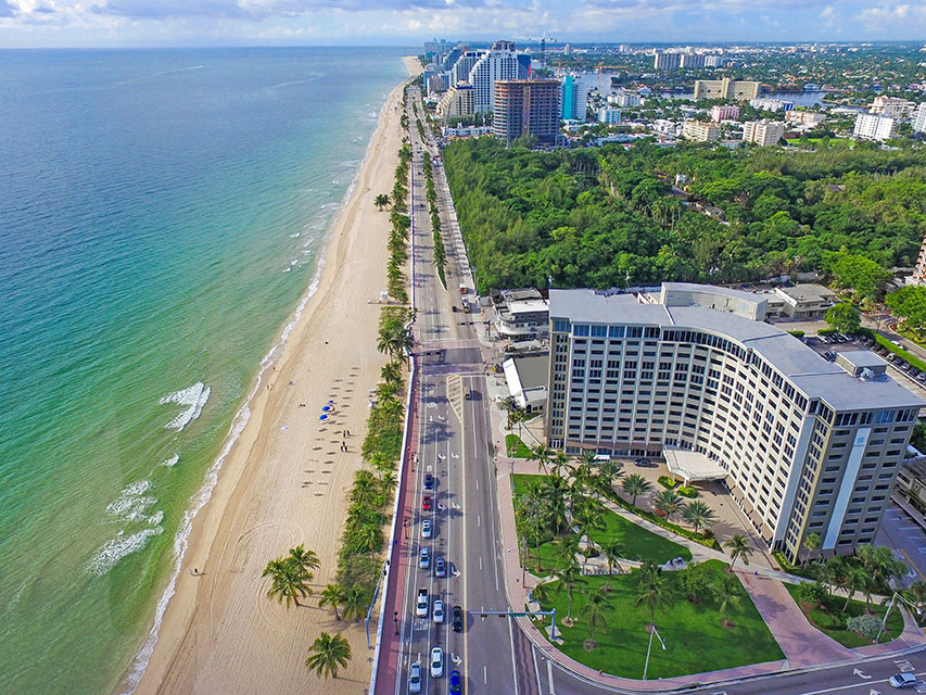 Aerial view of the Sonesta Ft. Lauderdale.