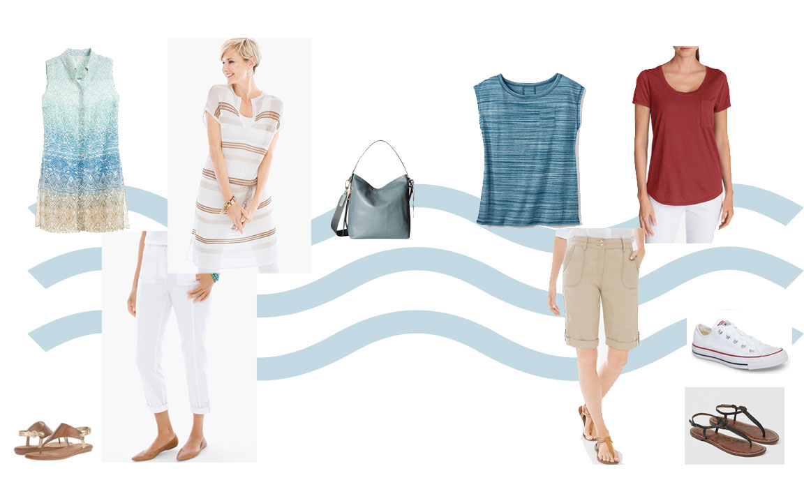 Set 2 of possible wardrobe combinations from the 2 Week Cruise Capsule Wardrobe