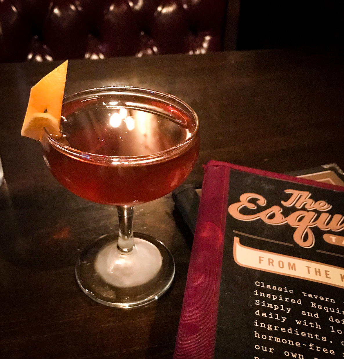 Esquire Tavern craft cocktail Quiet Little Voices