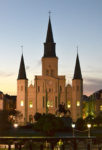 St. Louis Cathedral at Dusk.