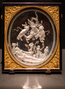 Giovanni Bernardi da Castel Bolognese , after a lost drawing by Michelangelo. displayed in the exhibit Michelangelo Divine Draftsman and Designer exhibit at the Metropolitan Museum of Art in New York