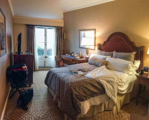 Room in the Royal Orleans, a luxury hotel in the French Quarter of New Orleans
