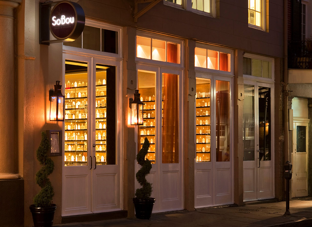 Exterior of SoBou in New Orleans -- makes the list of the best restaurants in the city