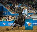 Nellie Williams-Miller on her blue roan mare, Sister Rodeo Houston 2018