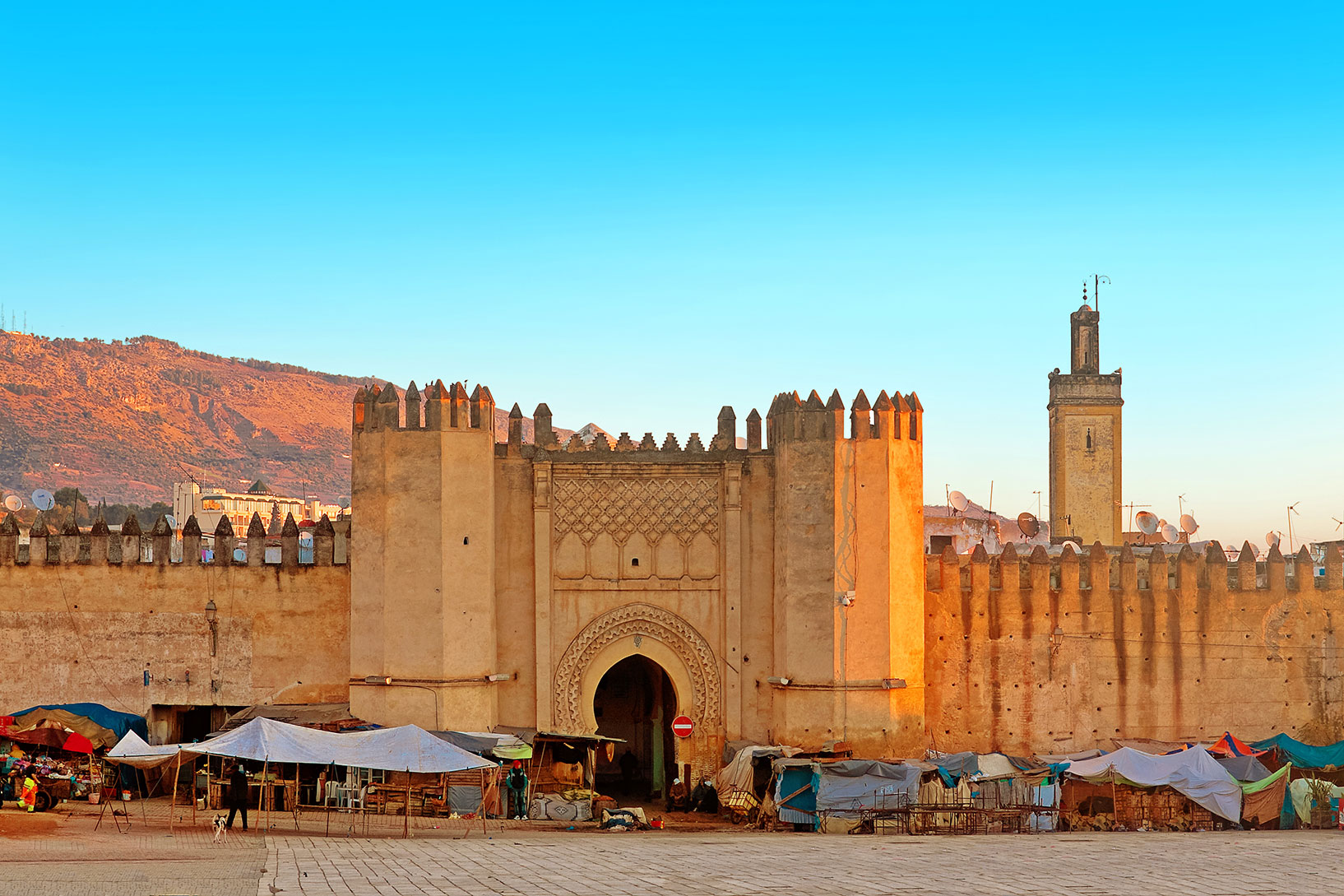 Gate to the ancient medina of Fez in Morocco.