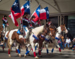 The Lonestar Cowgirls, a mounted drill team from Magnolia, Texas Rodeo Houston Parade 2018