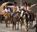 Trail riders in Rodeo Parade, Houston Texas