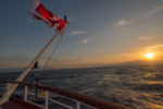 First sunrise onboard Star Flyer in the straits of Gibraltar.