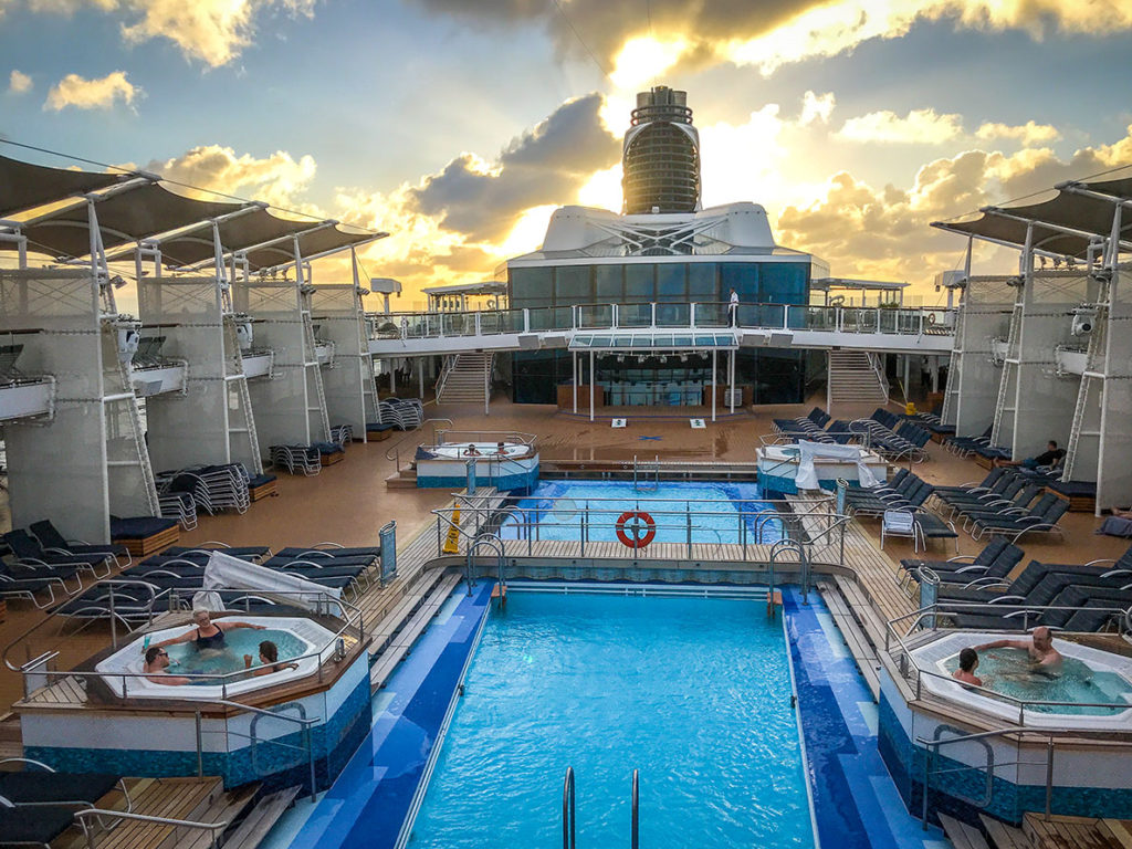 Pool deck onboard the Celebrity Reflection