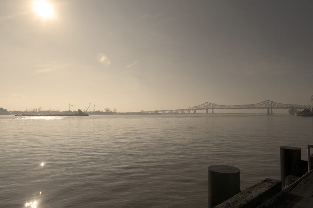 Mississippi River from the French Quarter in New Orleans