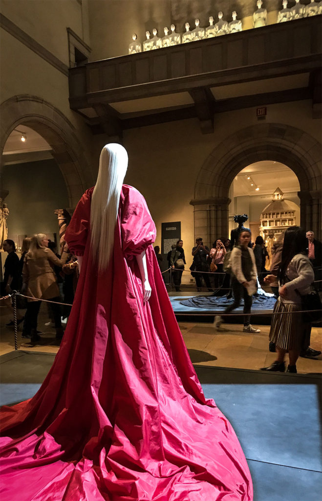 Heavenly Bodies Fashion and the Catholic Imagination, Exhibit Metropolitan Museum of Art Dress by Valentino, 1977