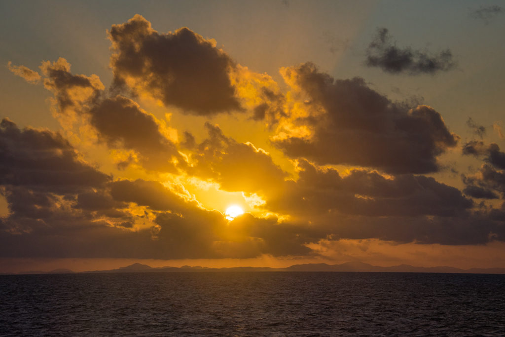 Sunrise over Cuba, from the deck of Celebrity Reflection