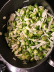 Okra and onion cooking