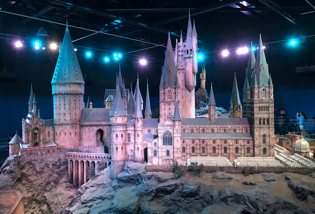 Massive model of Hogwarts Warner Brothers studios england