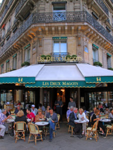 Cafe Deux Magots (Magi) across from St. Germain de Pres.