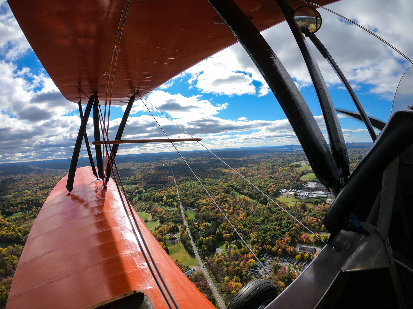 Flying in the 1929 Standard D-25 -- one of the Old Rhinebeck Aerodrome's biplanes