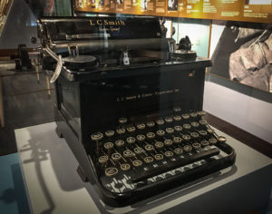 Eleanor Roosevelt's typewriter, on display at the FDR Presidential Library and Museum