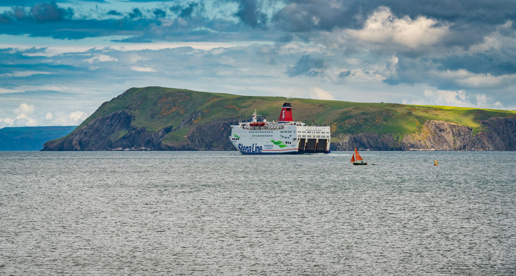 Ferry from Fishguard in Wales to Rosslare in Ireland, the Dublin to Wales ferry