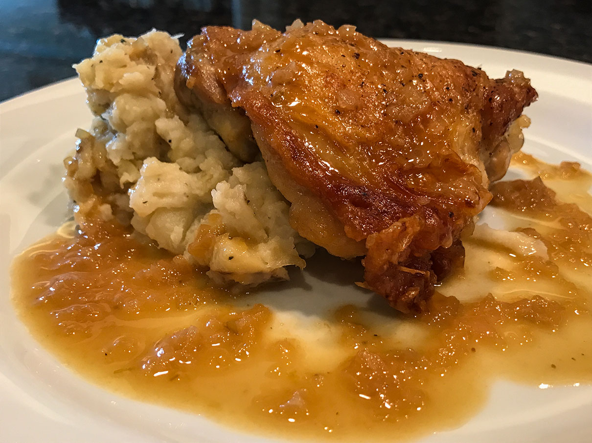 Chicken with Vinegar Sauce: Delicious French Country Food