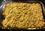 Cornbread dressing out of the oven