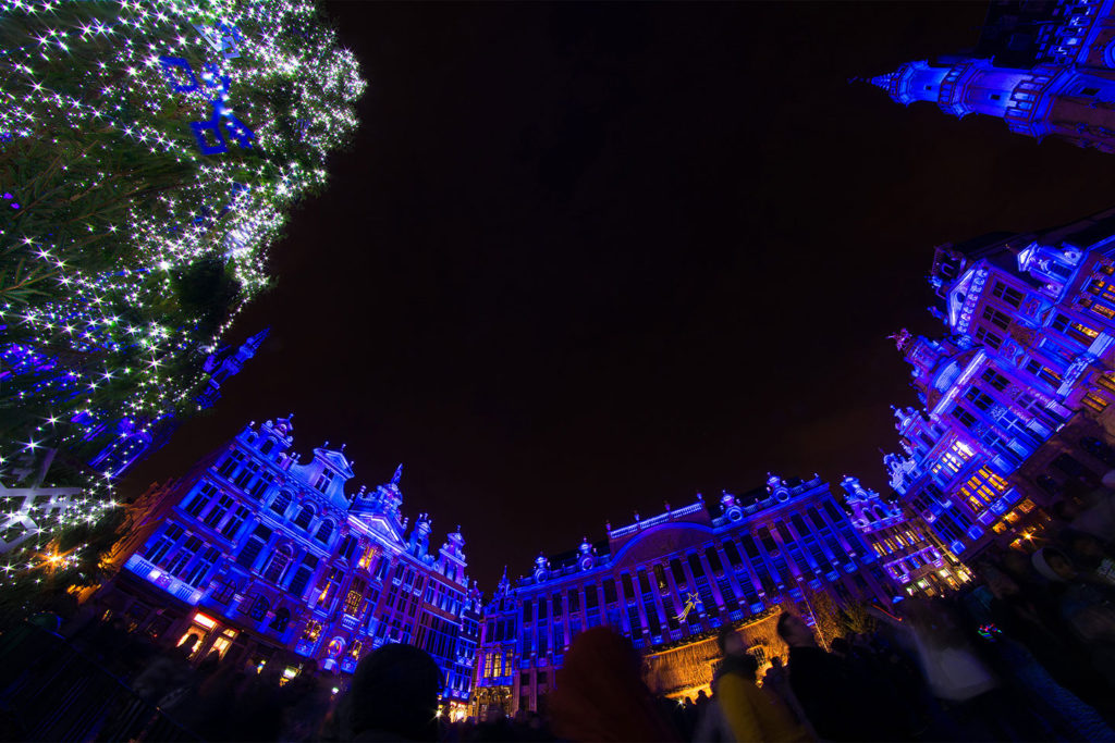 Grand Place in Brussels at Christmas