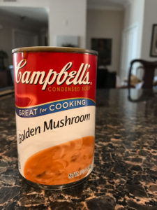 Campbell's Golden Mushroom Soup. This is the secret ingredient in Mom's Pot Roast