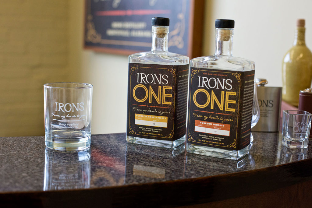 Irons One Bourbon, from Huntsville's first distillery.