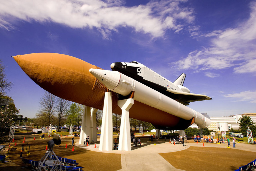 Pathfinder, a 1977 Space Shuttle simulator, on display at the U.S. Space and Rocket Center Huntsville Alabama