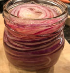 Making fast pickled onions