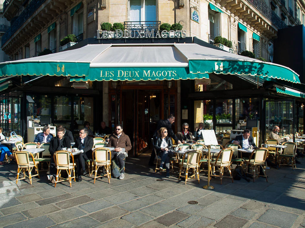 Cafe Deux Magots, across from St. Germain de Pres